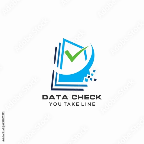 Check Document Logo Template Design. doc check icon symbol design