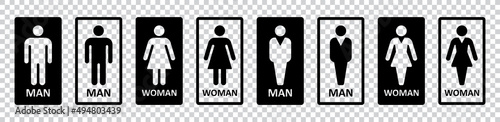 Toilet sign. male and female restroom, vector illustration