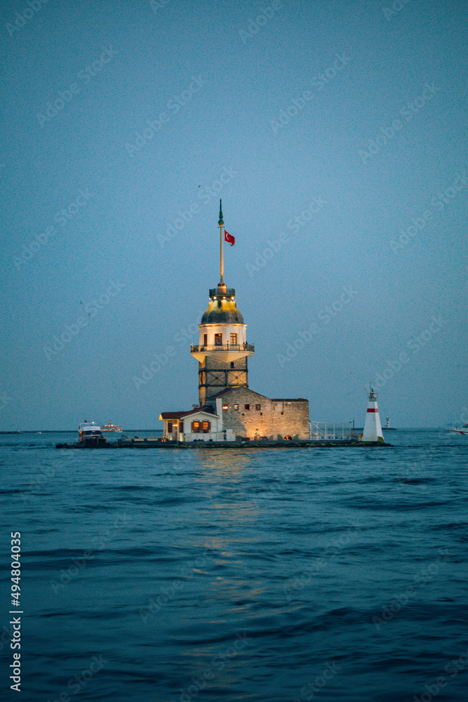Photograph of the Maiden's Tower in Istanbul Turkey