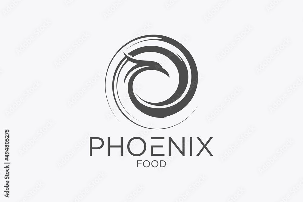 Logo phoenix circle splash Logo phoenix circle splash
