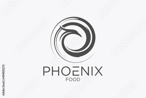 Logo phoenix circle splash