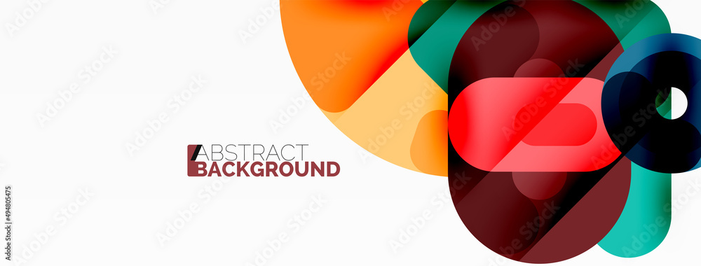 Creative geometric wallpaper. Circles, lines background. Business template for wallpaper, banner, background or landing