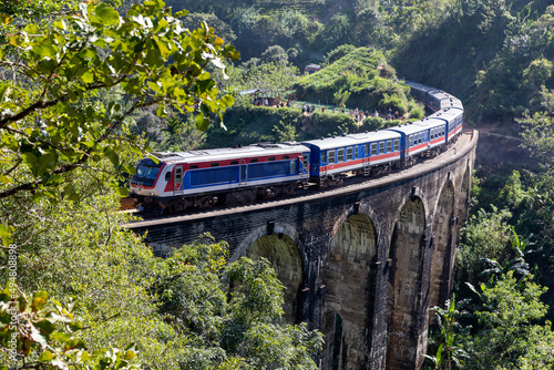 Nine arches bridge and train