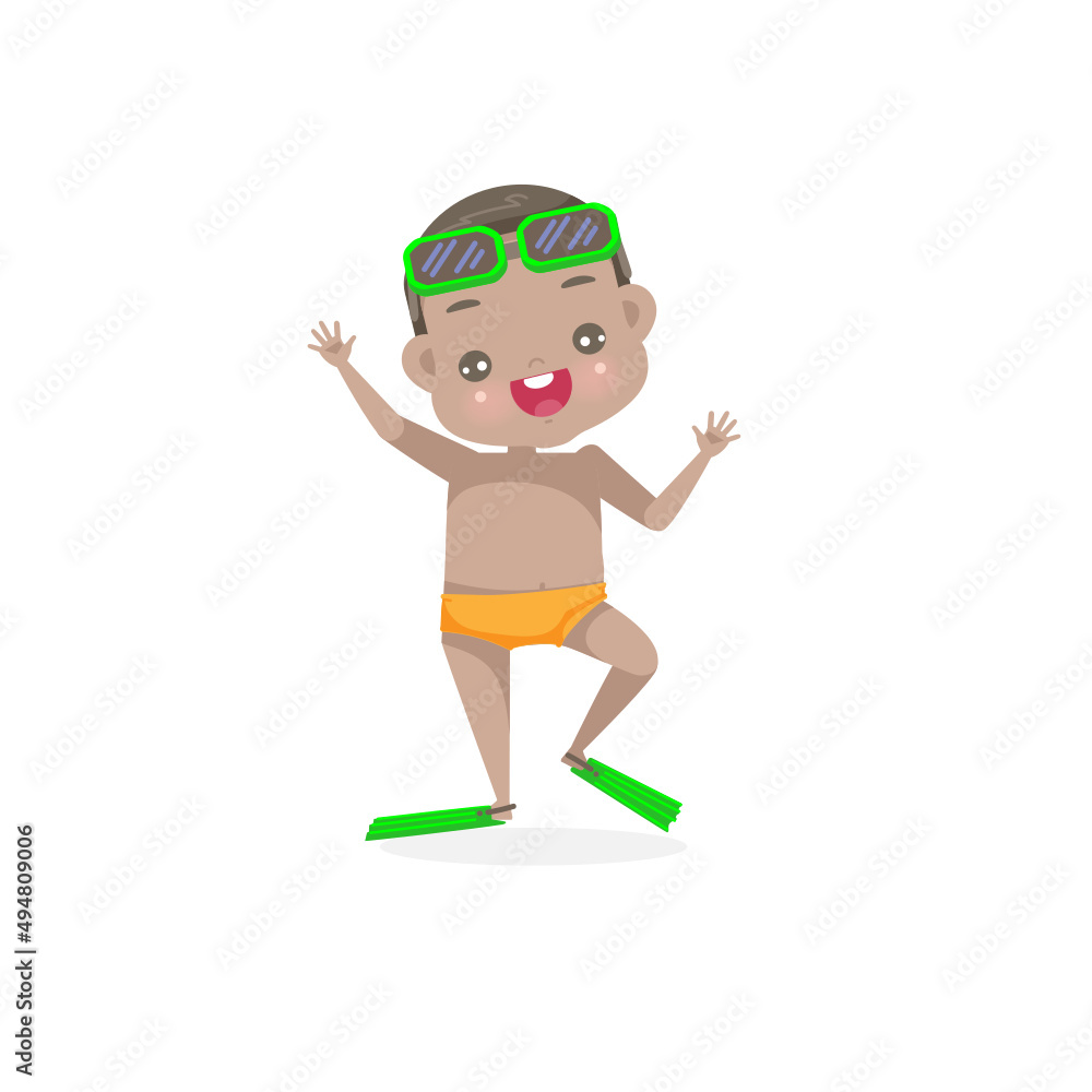 Fototapeta premium Child in Swimsuit