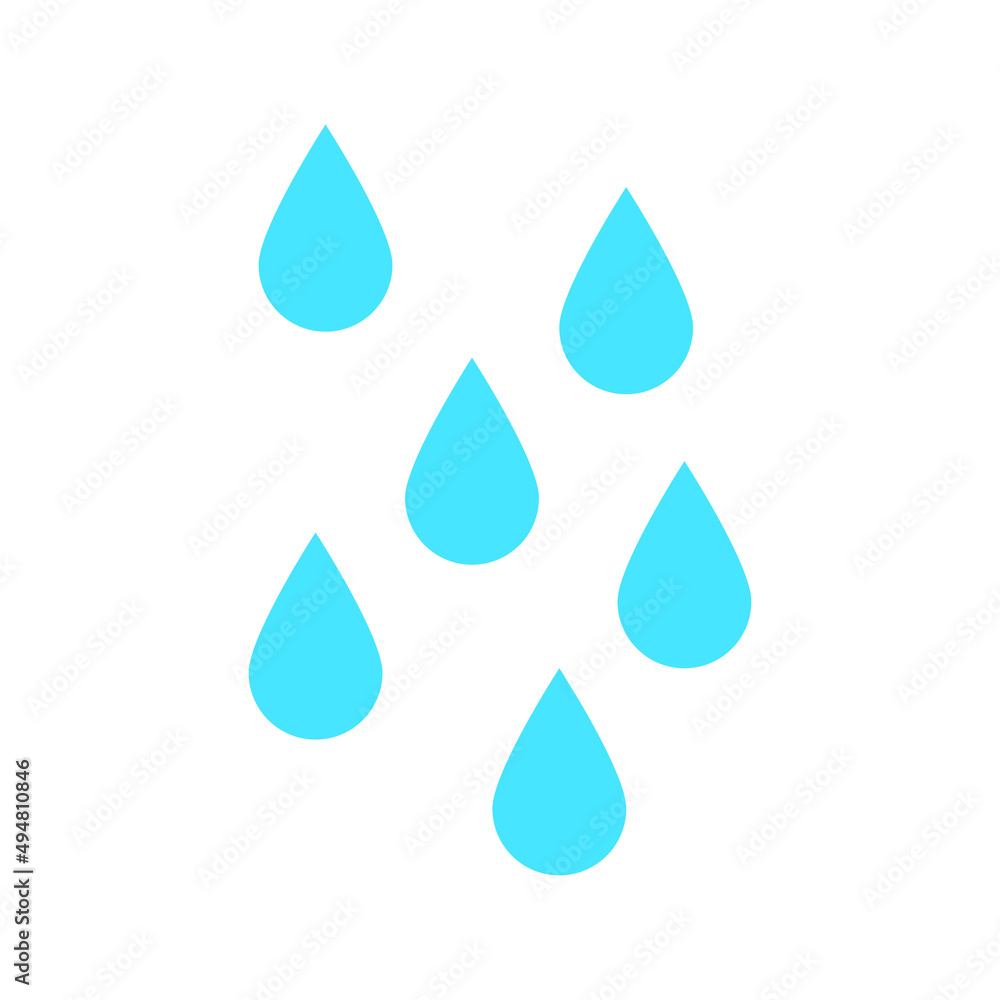 rain icon. blue water drop symbol isolated on white background rain icon. blue water drop symbol isolated on white background