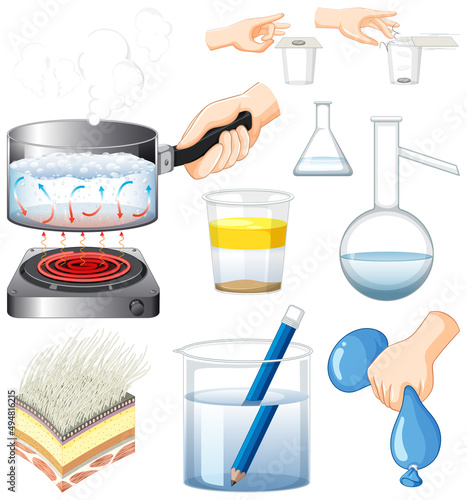 Set of equipment needed for science experiment