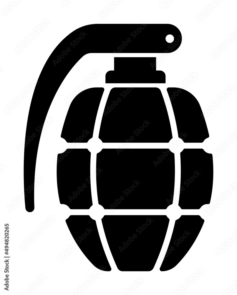 Grenade , bomb vector icon illustration