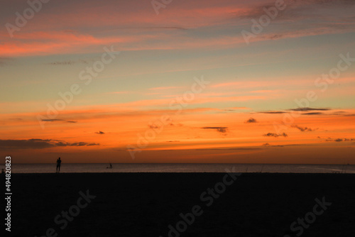 sunset over the sea