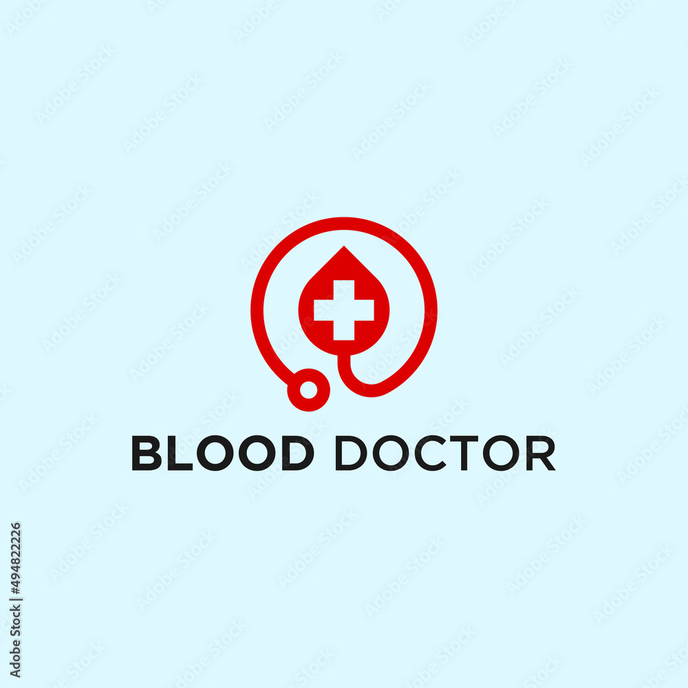 blood doctor logo or health logo blood doctor logo or health logo