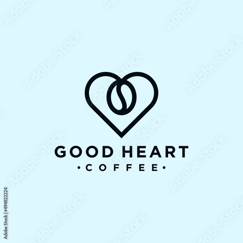 coffee love logo or cafe logo