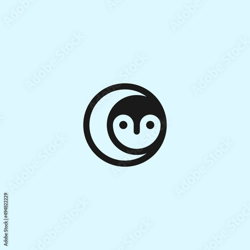 moon owl logo or wise logo