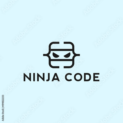 ninja code logo or ninja logo