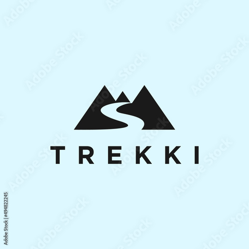 mountain road logo or peak logo