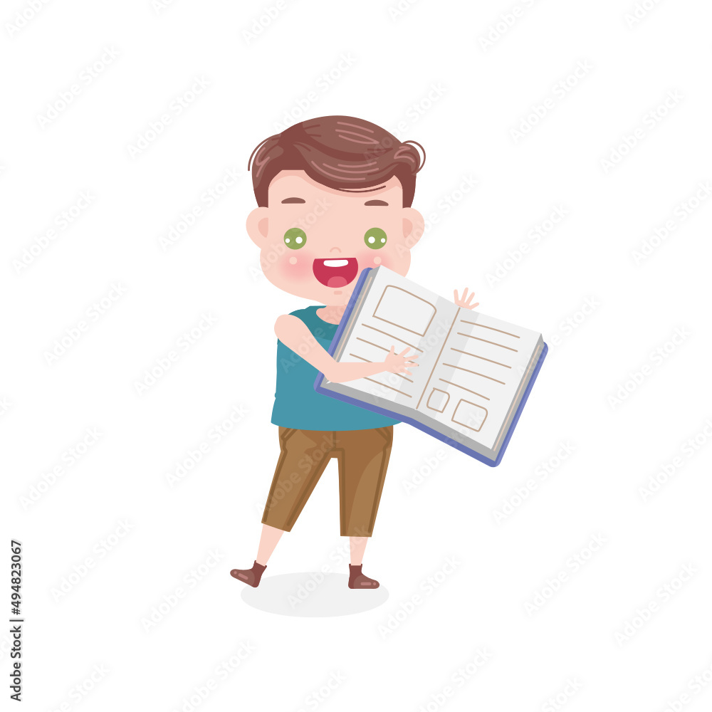 children in casual clothes and books children in casual clothes and books