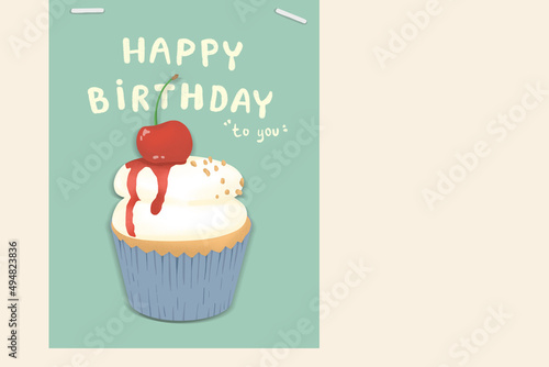 Happy birthday card with space for greetings.