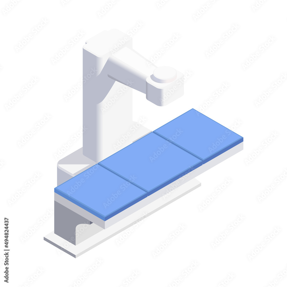 Surgical Bed Isometric Composition Surgical Bed Isometric Composition