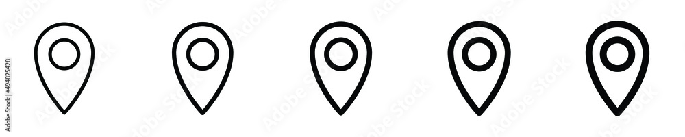 Set of location icon suitable for app or browser icon Set of location icon suitable for app or browser icon