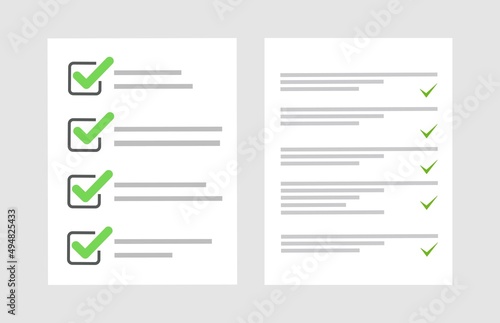Checklist set, complete tasks. Premium quality. Modern flat design graphic elements. 