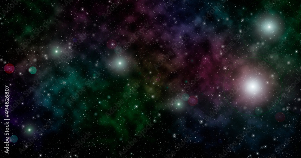 Naklejka premium Colorful nebula in deep space. Art cosmic design