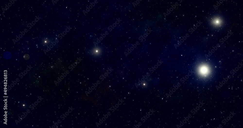 Fototapeta premium Abstract dark constellation in deep space. Art cosmic design