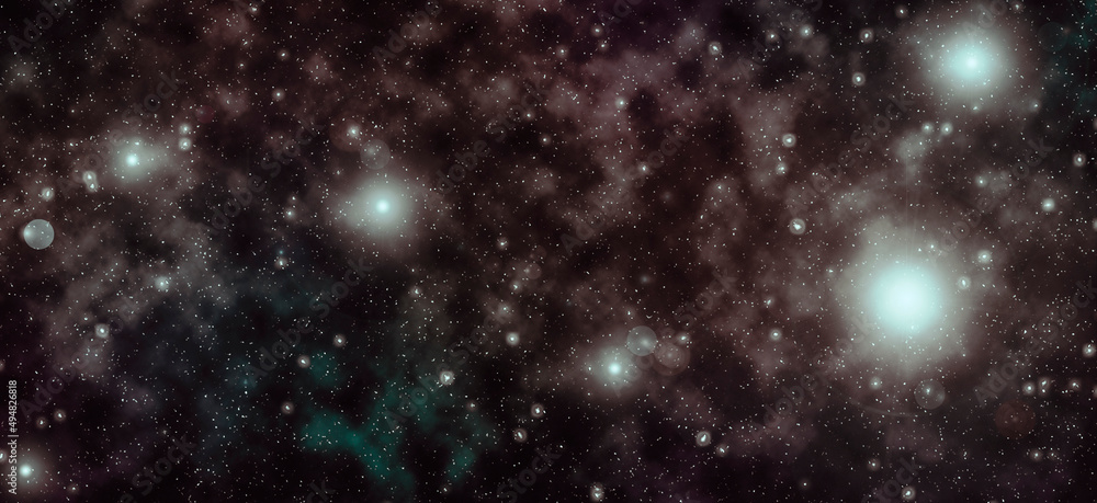 Fototapeta premium Colorful constellation in space. Nebula background for art design