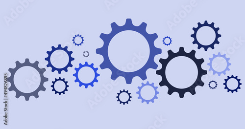 Abstract geometric gears structure for cartoon team background