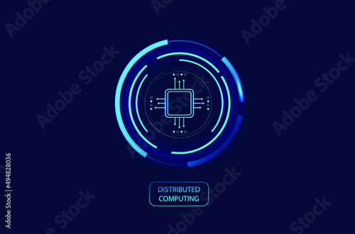 distributed computing abstract tech background vector illustration 