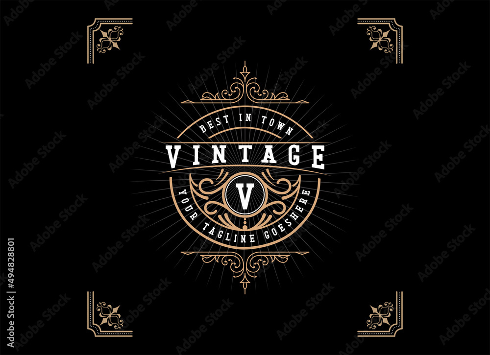 Badge Vintage Style Logo Design Template