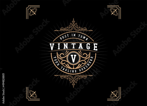Badge Vintage Style Logo Design Template