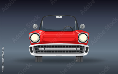 Classic car on gray background © brgfx