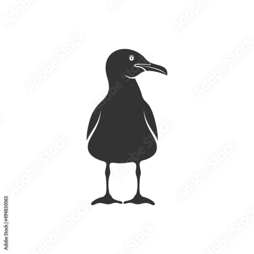 Silhouette Camar bird icon vector illustration design
