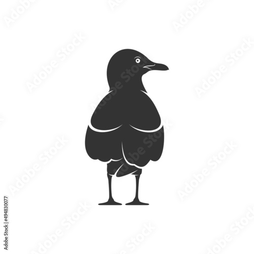Silhouette Camar bird icon vector illustration design