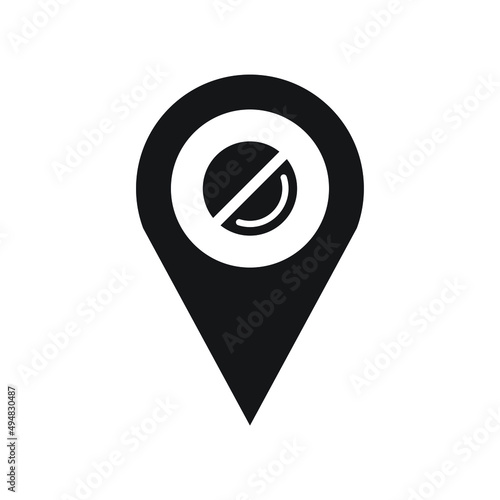 Drugstore location pin icon design. vector illustration