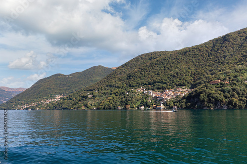 beautiful city landscape on lake Como