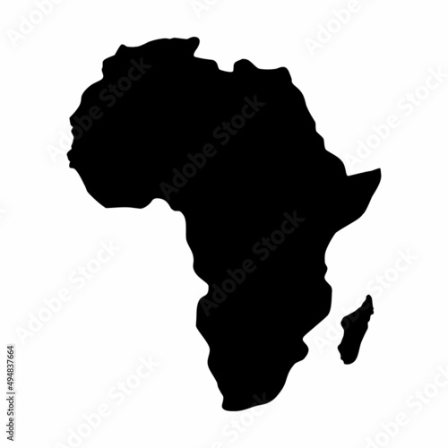 map africa silhouette vector