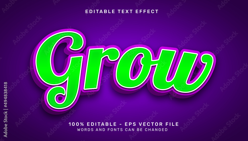 grow neon color 3d text effect and editable text effect grow neon color 3d text effect and editable text effect