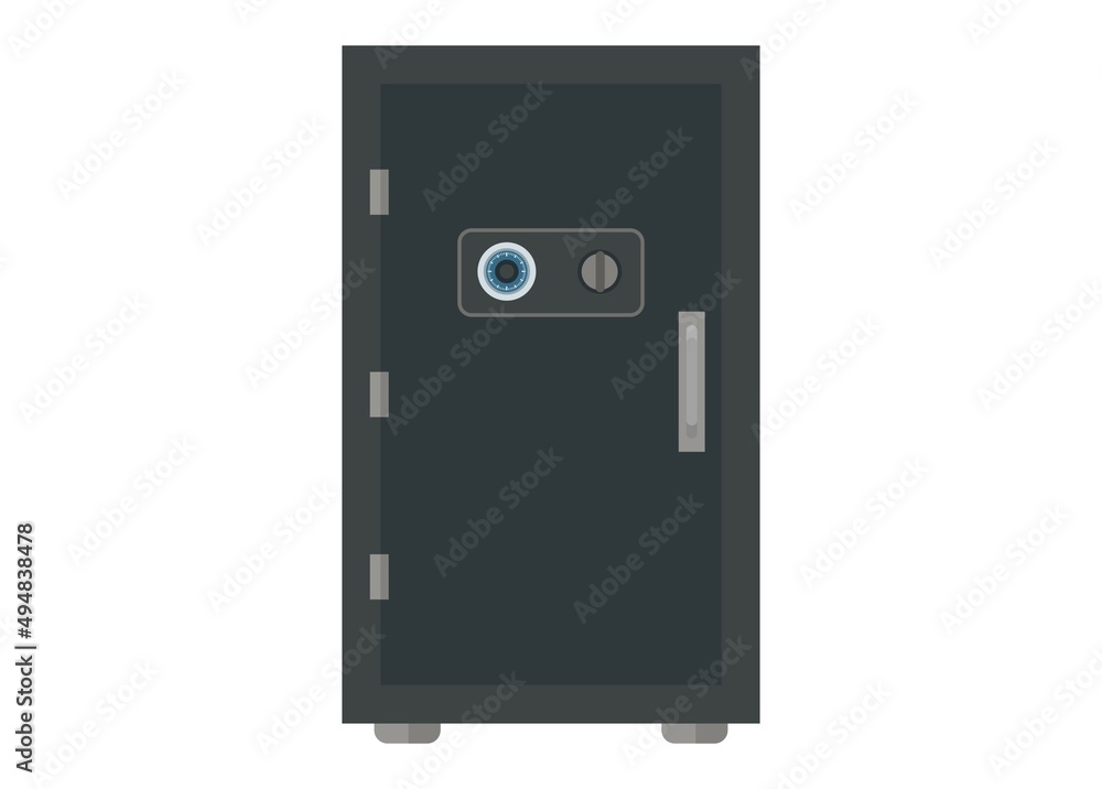 Safe box cupboard. simple flat illustration
Safe box cupboard. simple flat illustration