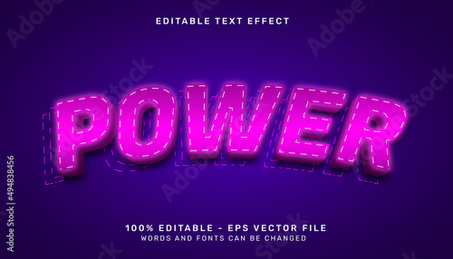power gold color 3d text effect and editable text effect