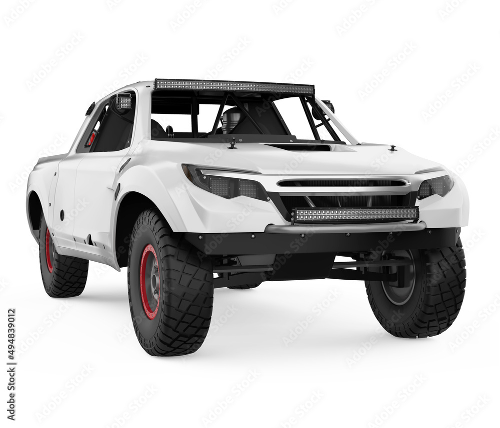 Pickup Race Truck Isolated