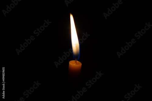 Candles lit at night, using candles when there is no electricity