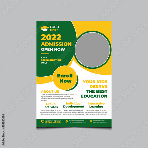 school admission flyer template