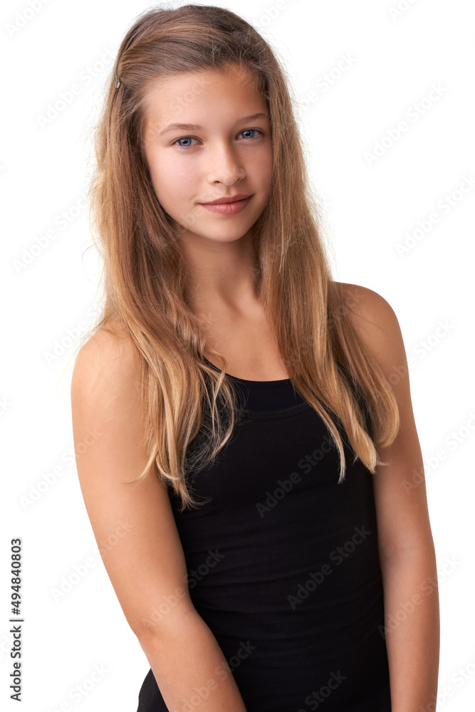 Shes a sweet young beauty. Cropped view of a fresh-faced young teen girl. Shes a sweet young beauty. Cropped view of a fresh-faced young teen girl.