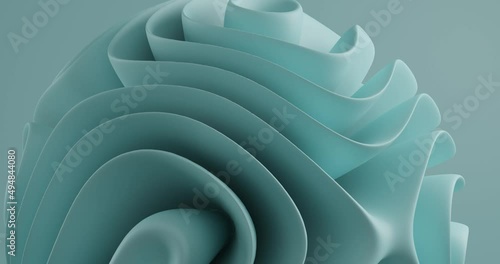 Soft wavy shapes. Trendy modern abstract background.  3D loop animation