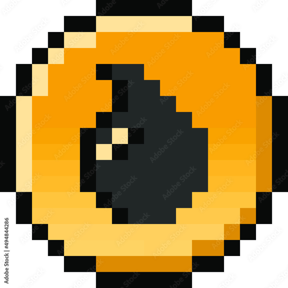 Pixel oil coin - isolated, vector Pixel oil coin - isolated, vector