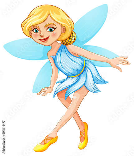 Beauty fairy on a white background