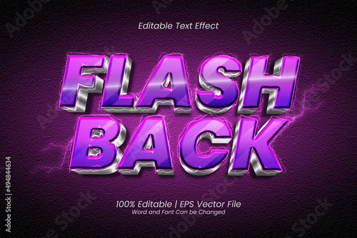 3d Flashback text effect editable Gaming Headline photo
