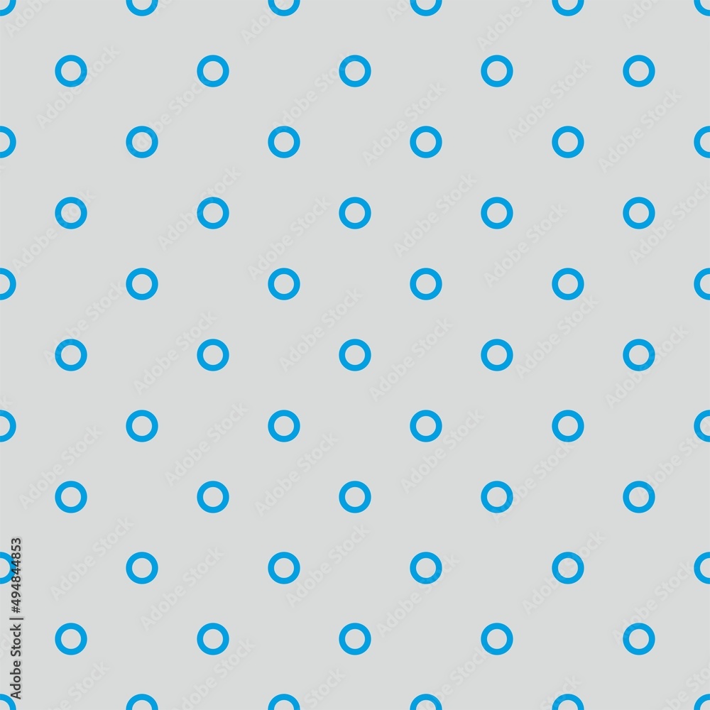 Tile vector pattern with pastel blue  dots on grey background