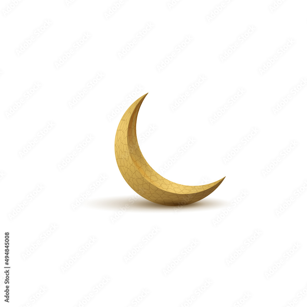 Obraz premium crescent 3d graphic for muslim event decoration