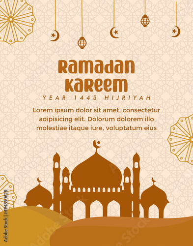 ramadan theme poster and greeting card template
