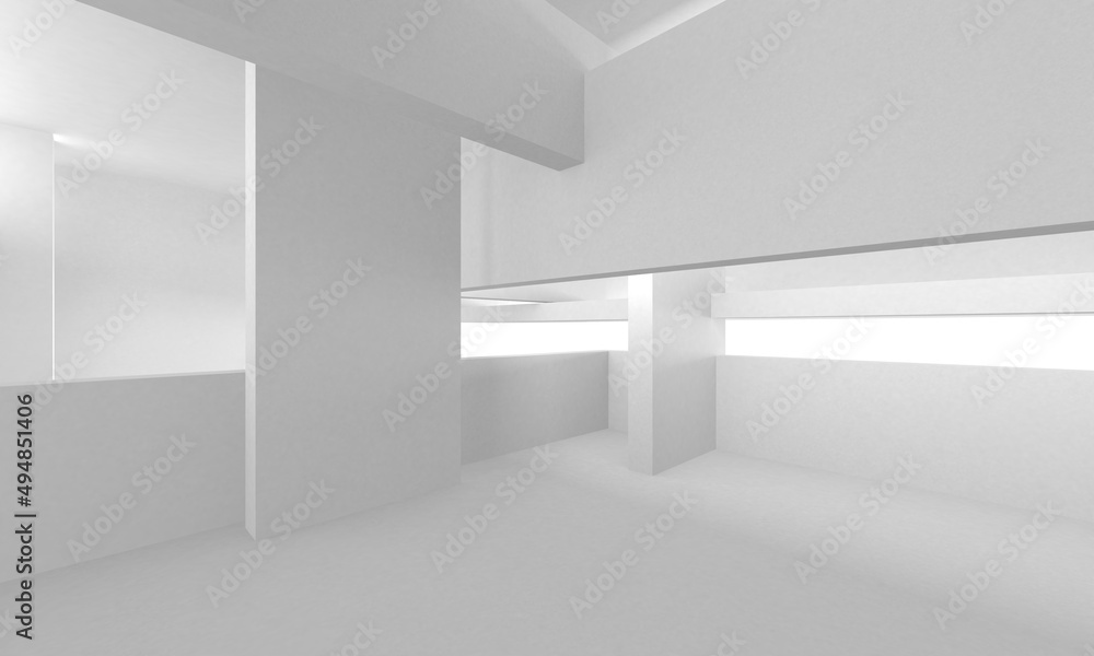 Obraz premium White Modern Background. Abstract Building Concept